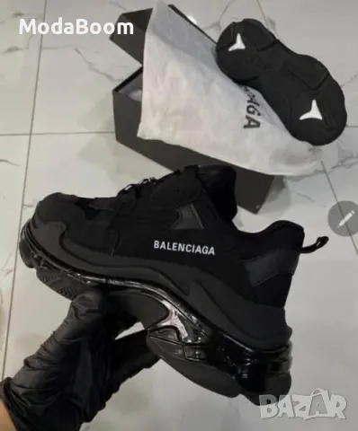 Balenciaga черни мъжки маратонки , снимка 2 - Маратонки - 48310584