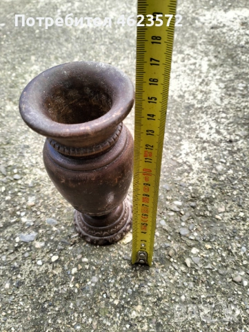 Ръчно изработена дървена ваза, снимка 4 - Антикварни и старинни предмети - 54109863