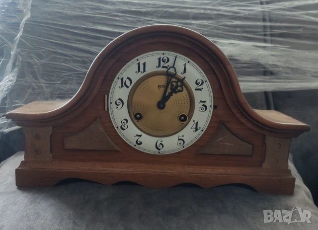 Колекционерски механичен часовник дърво и месинг камбанен звън