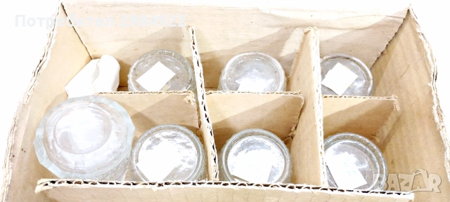 Стари стъклени чаши от соца Нови неупотребявани комплект, снимка 4 - Антикварни и старинни предмети - 53436875