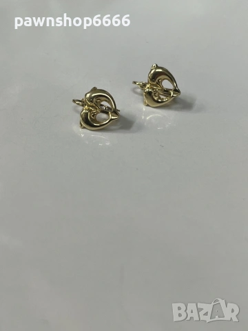 Златни обеци 14К , 1,04 гр