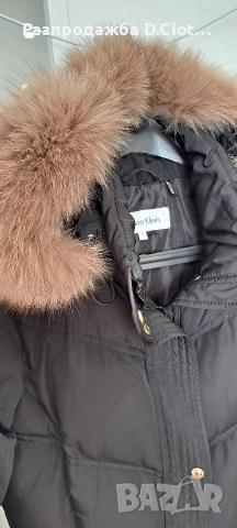 Calvin Klein дамско яке с гъши и естествен косъм на качулката , снимка 16 - Якета - 52650191