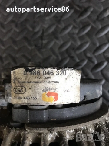 Алтернатор 2.2 CDI 200Ah за Mercedes W639 Vito (2003-2009) 0986046320, снимка 3 - Части - 53872050