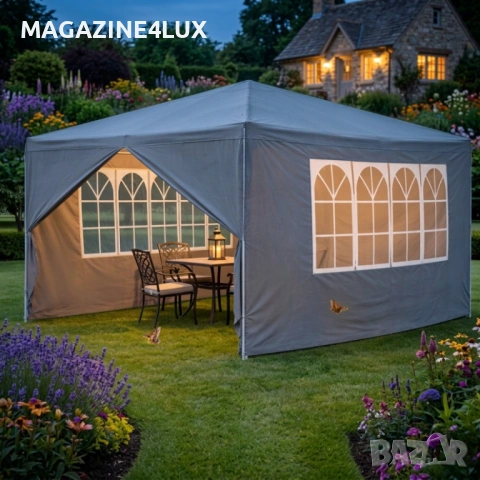 Просторна градинска шатра - стабилна конструкция и водоустойчива рамка, снимка 2 - Градински мебели, декорация  - 53885720