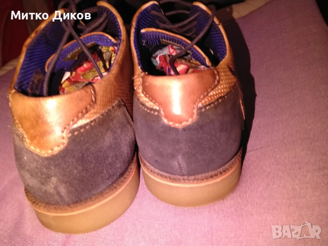 	Бугатти Bugatti маркови обувки подметка вибрам естествена кожа размер №43 стелка 28см, снимка 5 - Официални обувки - 52835279