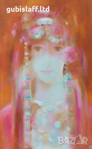 Картина "Българка", худ. Атанас Начев, снимка 2 - Картини - 54124774