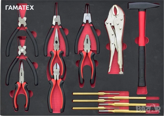 Шкаф (количка) оборудвана с 258 бр. инструменти, снимка 7 - Други машини и части - 53633398