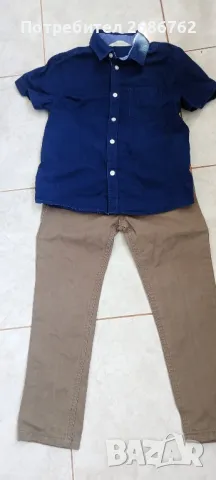 Детски комплект за момче дънки и ризка 7-8г.