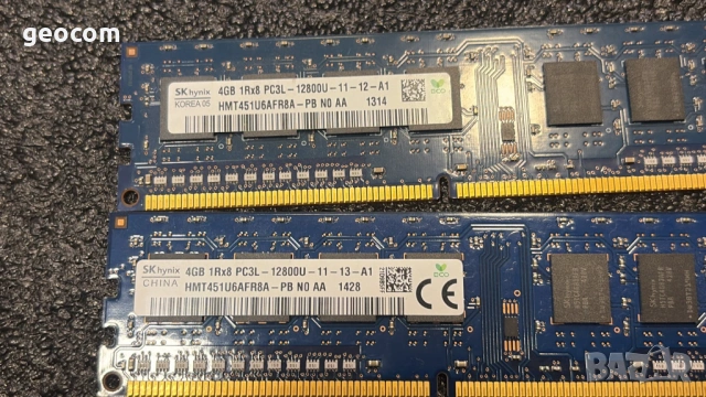 8GB (2x4GB) DDR3L SK-Hynix PC3L-12800U (1600Mhz,CL-10,КИТ), снимка 2 - RAM памет - 53532582