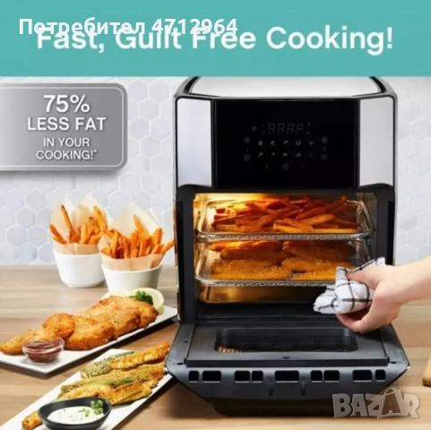 Фурна еър фрайър Sokany 12L 1800W, снимка 5 - Други стоки за дома - 53157169