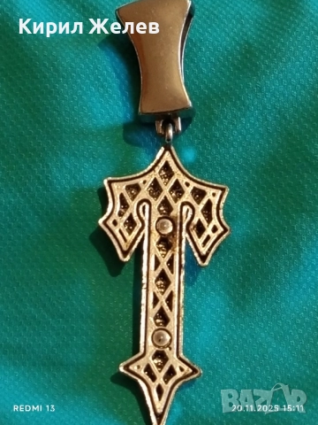 TRAPSTAR медальон сребърно покритие инкрустиран с бели циркониеви камъни 38748, снимка 6 - Други - 52480387