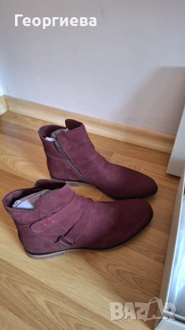 Естествен велур актуално бордо