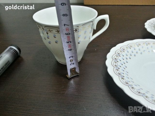 Стар български костен порцелан Бононя чаши за чай , снимка 4 - Антикварни и старинни предмети - 45812063