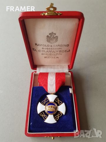 Златен италиански Орден на Короната Виктор Емануил III злато