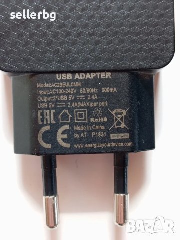 Зарядно (адаптер) Ebergizer на 5v 2,4A 12w с кабел с букса по избор micro USB, C5 или iPhone, снимка 3 - Оригинални зарядни - 49343264