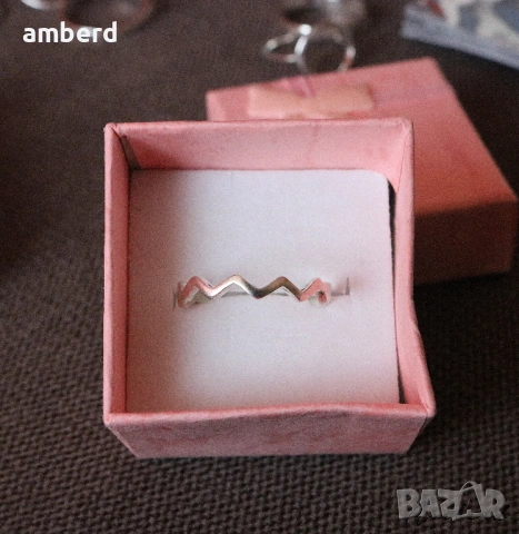 Елегантен и нежен сребърен пръстен модел R053, снимка 3 - Пръстени - 53530611