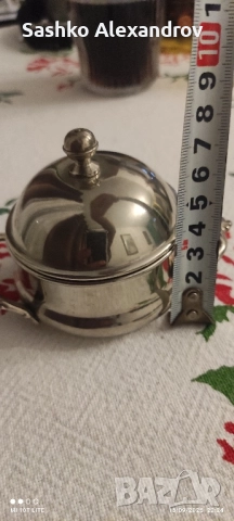Посребрена купа за масло - Италия, снимка 8 - Други ценни предмети - 52390960