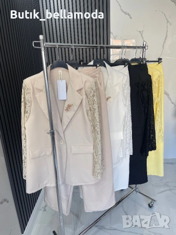 Дамски костюми с дантелен ръкав 