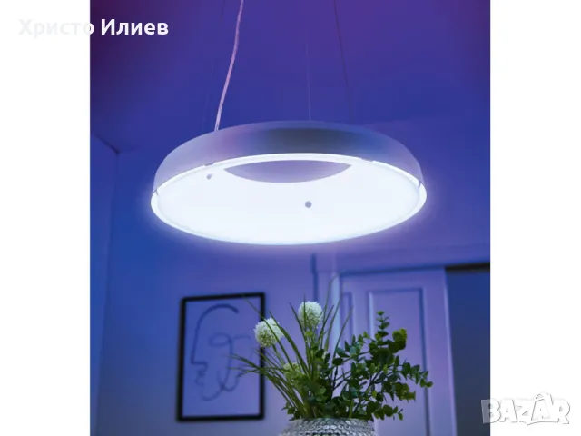 LED пендел Полилей димируем Zigbee Smart Home с дистанционно смарт Бял, снимка 2 - Лед осветление - 49385574