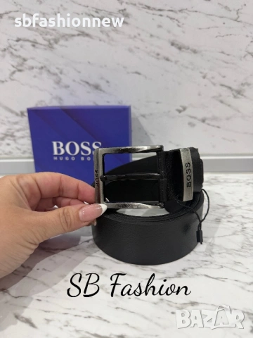 Boss мъжки колан естествена кожа, снимка 3 - Колани - 53276062