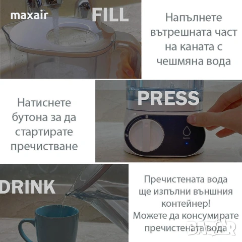 Автоматична кана за пречистване на вода Elixir UP*Гаранция 2 години, снимка 7 - Кани - 54089415