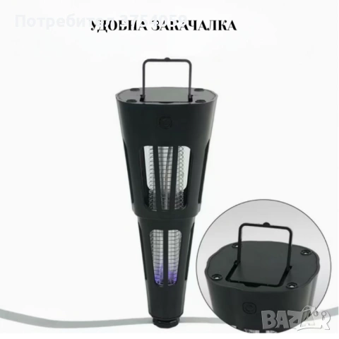 LED UV Капан за насекоми с USB зареждане – 2-в-1 Вентилатор за защита на храната, снимка 4 - Други стоки за дома - 53098992
