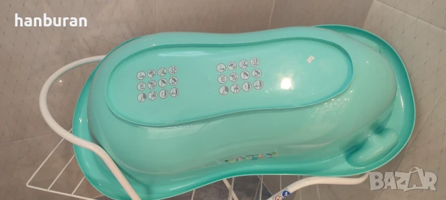 Бебешка вана със стойка и подложка за къпане., снимка 3 - За банята - 51263486