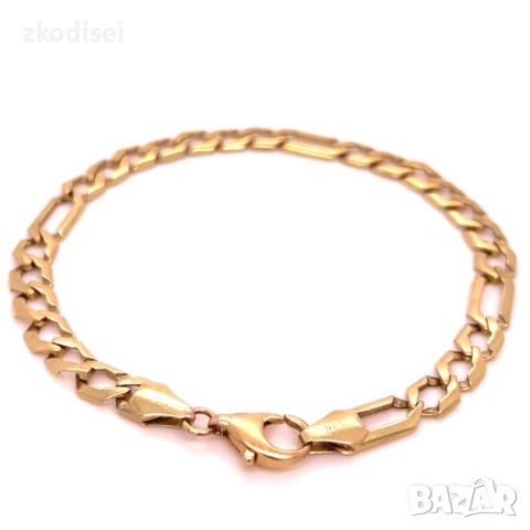 Златна мъжка гривна 17,28гр. 24,0см. 14кр. проба:585 модел:38010-5, снимка 3 - Гривни - 54074451