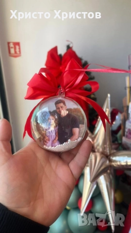 Персонализирана коледна топка със снимка – Топка/Сърце/Звезда, снимка 2 - Коледни подаръци - 52452717