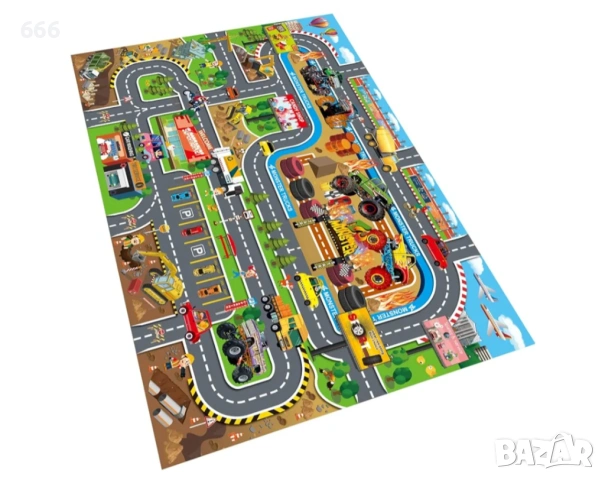 Многоцветна постелка за игра 120см / 80см, снимка 5 - Други - 54282098