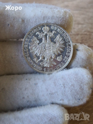 1 флорин 1859 година "А" - Австрия , снимка 2 - Нумизматика и бонистика - 53788536