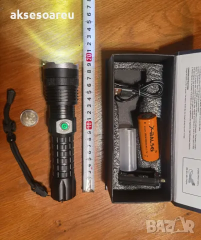 Висококачествен нов Мощeн Фенер с голяма осветеност и фокусиране на светлинния лъч лампа с LED  , снимка 4 - Лед осветление - 50267023
