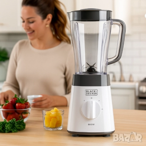 Блендер Black&Decker BXJB500E, 500W, 1.5 л, 2 скорости, Функция Pulse, снимка 5 - Друга електроника - 51895868