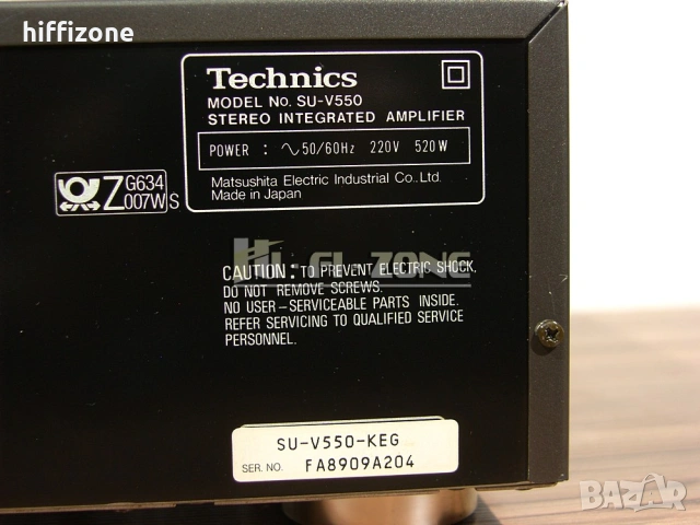 Усилвател   Technics su-v550 /1 , снимка 10 - Ресийвъри, усилватели, смесителни пултове - 53681633