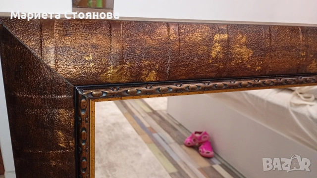 Огледало Винтидж НОВО 75/75см, снимка 3 - Огледала - 54179800