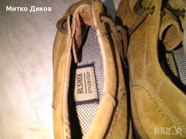 Rusmek Italy маркови нови обувки естествена кожа велур размер №42-стелка 27см, снимка 4 - Ежедневни обувки - 45953630