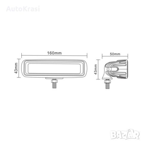 Халоген диоден 12-24V  78W 16см  - HAL175, снимка 2 - Аксесоари и консумативи - 46305304