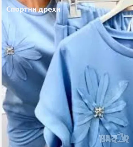 прекрасни дамски италиански комплекти с цвете с камъчета,джобове на долницата,няколко цвята, снимка 14 - Спортни екипи - 49637067
