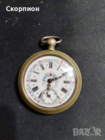 Швейцарски джобен часовник 1900г. с посребрени капаци - с ключе - ПЕРФЕКТЕН - ПРОМОЦИЯ, снимка 11 - Джобни - 50421505