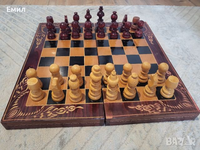 Шах дърворезба табла, снимка 3 - Колекции - 45155056