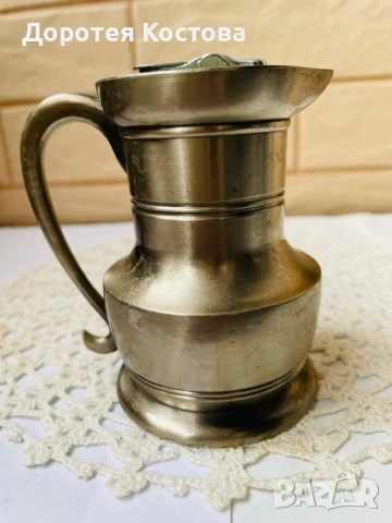 Красива настолна запалка от Англия от цветен метал, снимка 2 - Антикварни и старинни предмети - 53626842