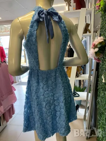 рокля с 3Д цветя , снимка 2 - Рокли - 50345446