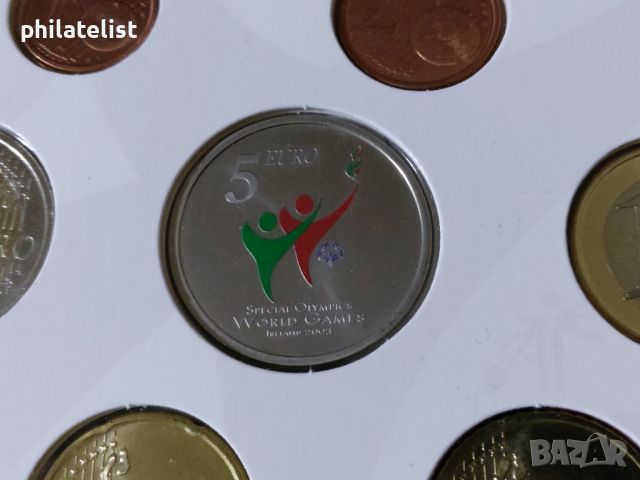 Ирландия 2003 - Комплектен банков евро сет от 1 цент до 2 евро + 5 евро възпоменателна монета, снимка 4 - Нумизматика и бонистика - 45596617