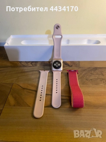 Apple Watch Series 3 – 38 мм алуминий в розово, GPS + LTE, с 2 каишки, снимка 3 - Аксесоари за Apple - 52532103