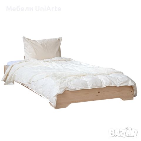 Единично легло Монтесори от иглолистен масив (стифиращо)  - 90х200 см, снимка 3 - Спални и легла - 46291204