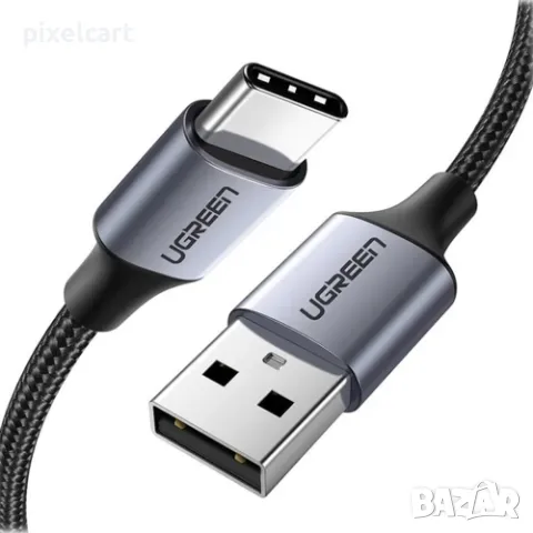 Кабел UGREEN US288, плетен ,USB A към USB C, 3A, 1m, Черен, снимка 2 - Друга електроника - 48003237