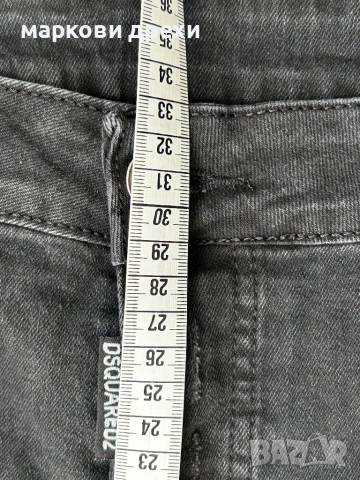 Dsquared2 Black Denim Medium Straight , снимка 11 - Дънки - 53703402
