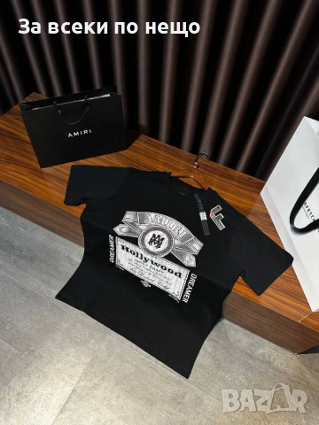 Amiri Мъжка Черна Тениска👕Мъжка Блуза С Къс Ръкав В Черен Цвят Код Mens P.124