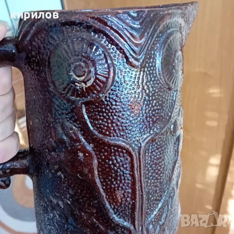 Старинна керамична кана, снимка 2 - Антикварни и старинни предмети - 50782034