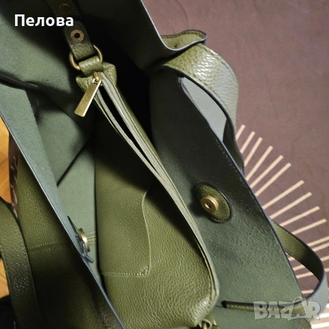 голяма чанта цвят kaki 2 в 1, снимка 3 - Чанти - 54083301
